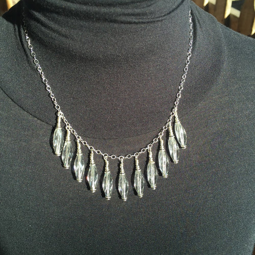 Rare Clear Swarovsky Crystal Beads in Necklace  by Kate Drew-Wilkinson