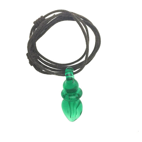 Green Glass Lamp Work Destash Pendant